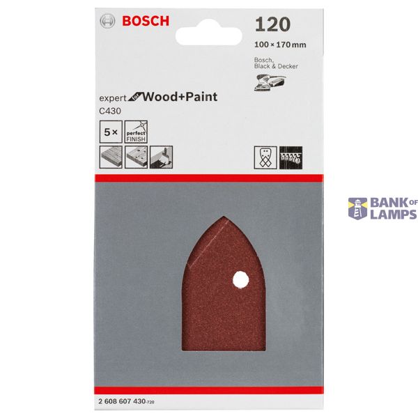 5-piece C430 sanding sheet set 120 image 1