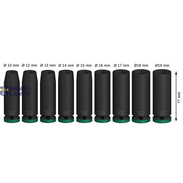 PRO Impact Sockets 1/2" Deep 9-PC Set image 1
