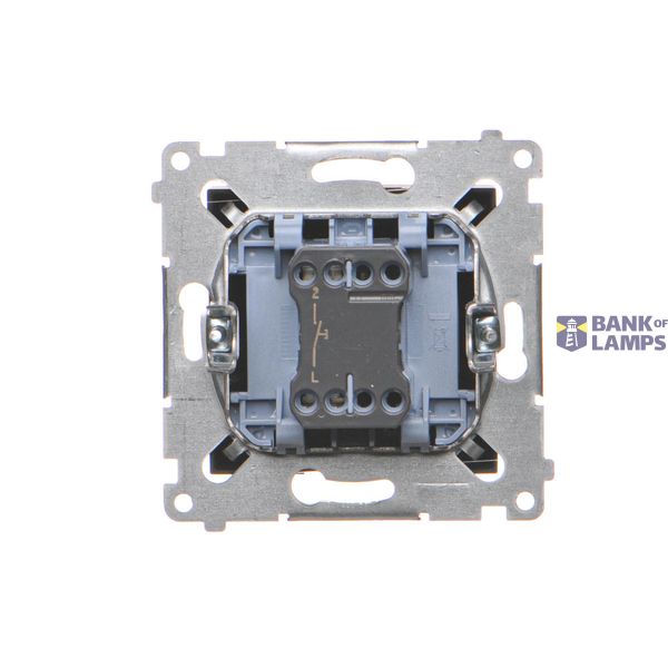 Single socket outlet without earthing, with shutters, (module), 16A, 250V, Screw, white image 1