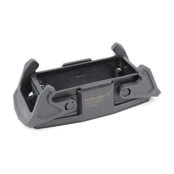 HDC enclosures, Size: 6, Protection degree: IP65, in plugged condition, Bulkhead housing, Side-locking clamp on lower side, Side-locking clamp not replaceable, Standard image 1