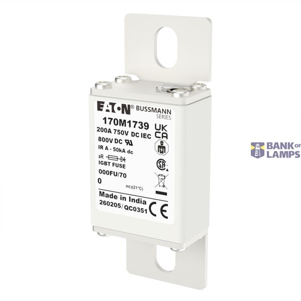 High speed square body fuse, 125 A, AC 690 V, compact size 1, 45 x 59  image 9