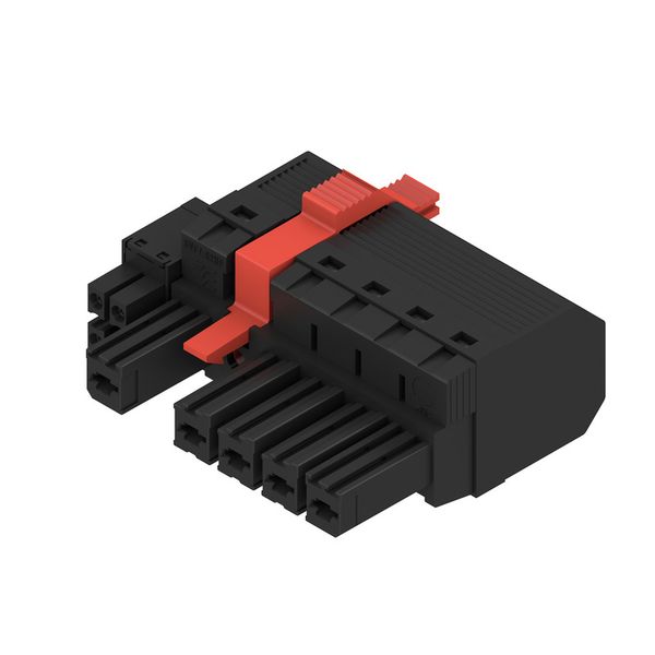 PCB plug-in connector, female plug, 7.62 mm, Number of poles: 5, 180°, PUSH IN with actuator, PUSH IN without actuator, Clamping range, max. : 10 mm², Box image 2