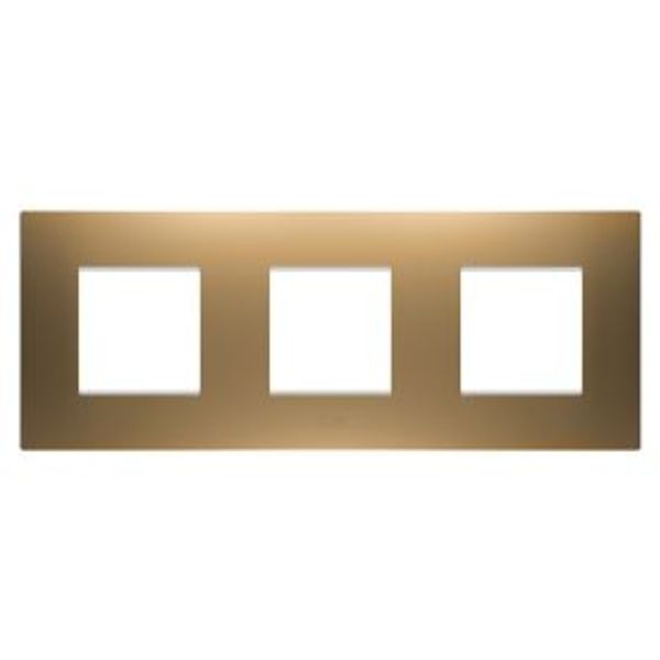 EGO INTERNATIONAL PLATE - IN PAINTED TECHNOPOLYMER - 2+2+2 MODULES HORIZONTAL - GOLD - CHORUSMART image 1