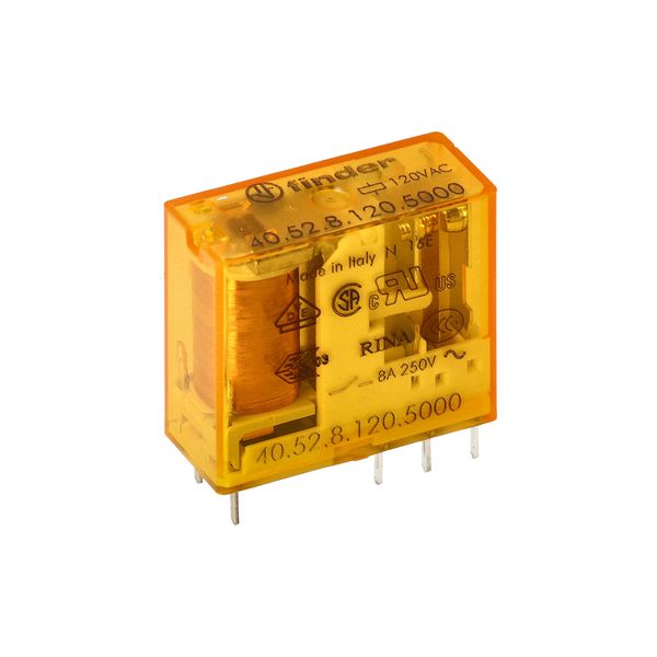 PCB/Plug-in Rel. 5mm.pinning 2CO 8A/48VAC/Agni+Au/wash tight (40.52.8.048.5001) image 5