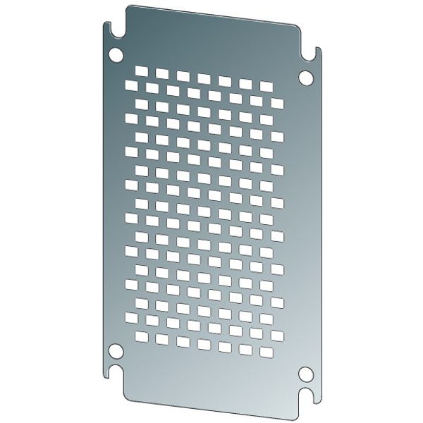 MPP-6080-CS Mounting plate, perforated, galvanized, for HxW=600x800mm image 1