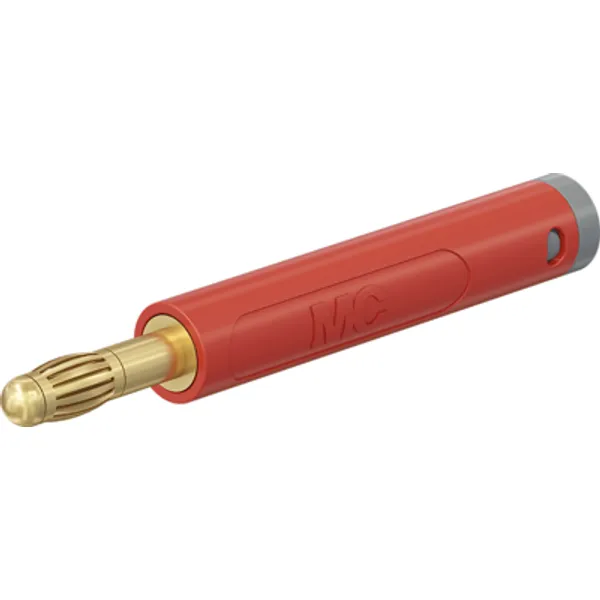 4 mm plug, crimp connection, 1.0 mm², red, 64.2053-22 image 1