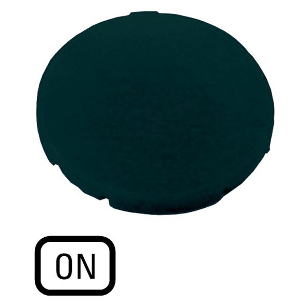 M22-XD-S-GB6 Button plate, flat black, ON image 1