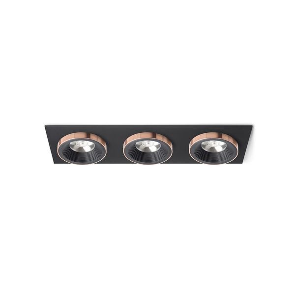 SHARM SQ III recessed black/black copper 230V LED 3x10W 24° 3000K image 1