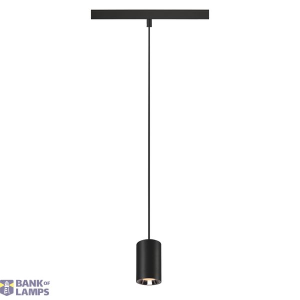 NUMINOS® XS 48V TRACK DALI, pendant light, black / chrome, 8.7W, 670lm, 2700K, CRI90, 55° image 1