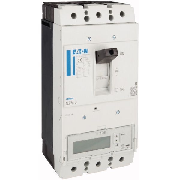 NZMH3-PX630 NZM3 PXR25 circuit breaker - integrated energy measurement class 1, 630A, 3p, Screw terminal image 3