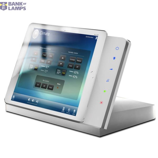 Table docking station with charging function and control function, housing green, glass cover white image 1