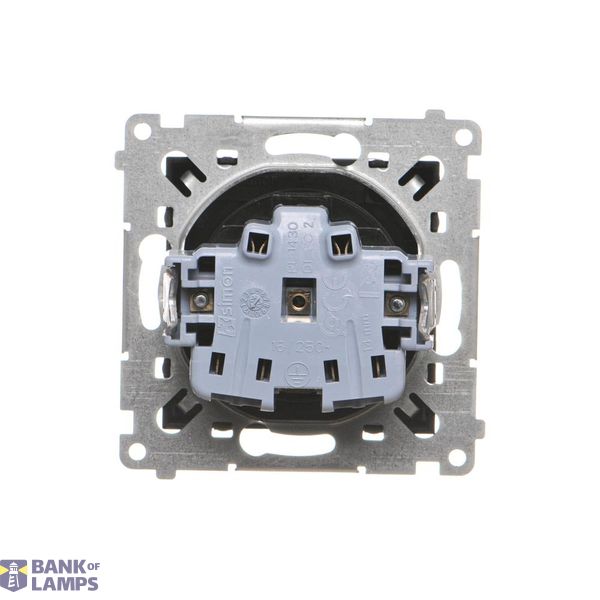Double socket outlet with Schuko earthing, black matt, 16A image 1