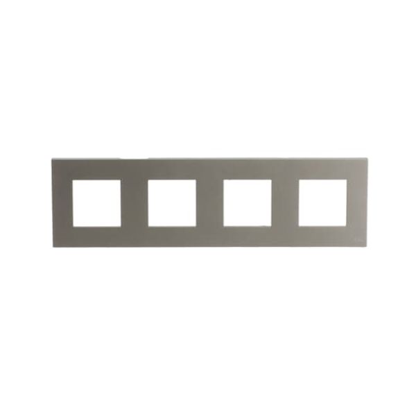 N2274.1 CV Frame 4-gang / 2+2+2+2-modules - Basic - Champagne image 1