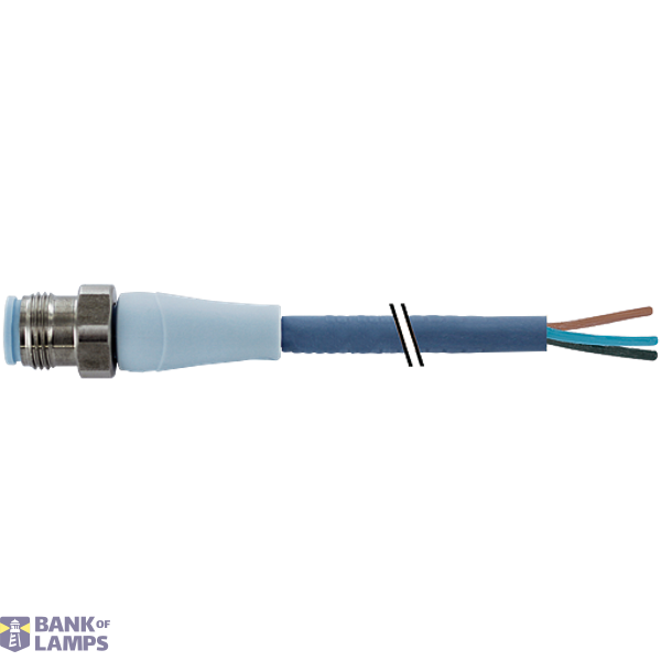 M12 male 0° A-cod. with cable shielded F&B Pro TPE-S 8x0.25 bu 10m image 2