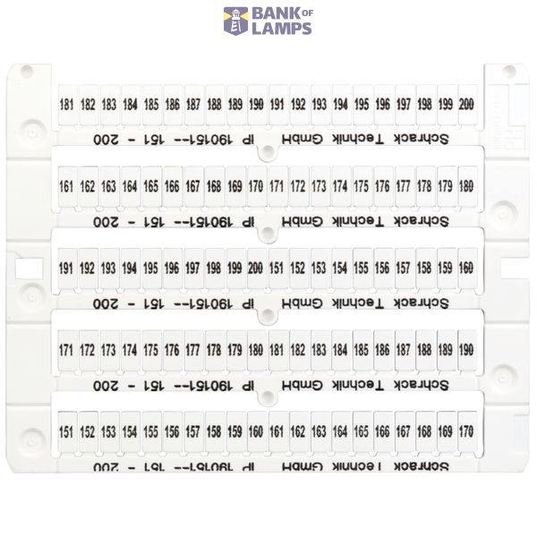 Marking tags for TB and ST - terminals, 151-201 (each 2x) image 1