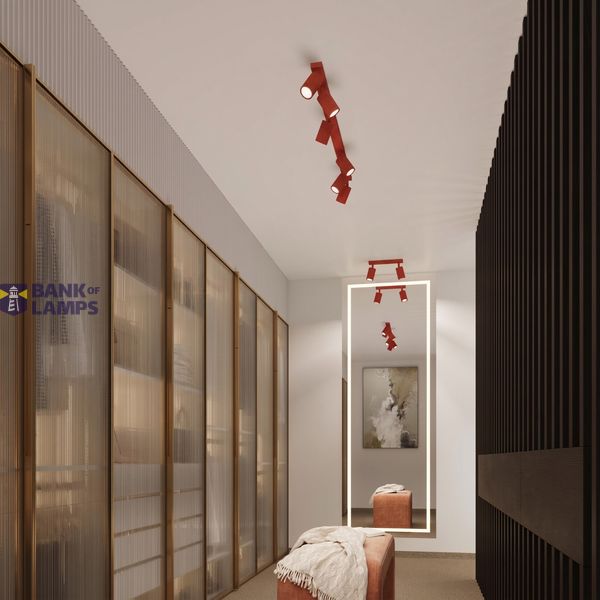 Ceiling lamp KARBON 3P red image 5