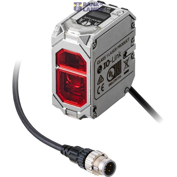 Photoelectric sensor, aluminum die cast (chrome plating) case, red las image 3
