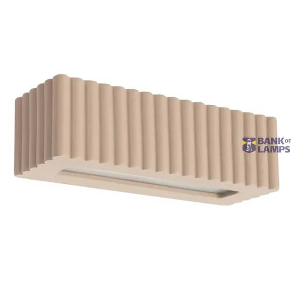 Wall lamp ceramic RIGATA taupe image 1