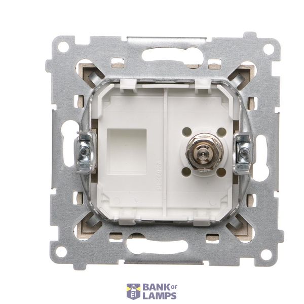 R-TV-DATA socket, atten.: 10dB, black matt image 1