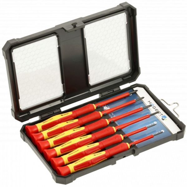 HOEGERT 6- piece insulated precision screwdriver set, 
1000 V image 1