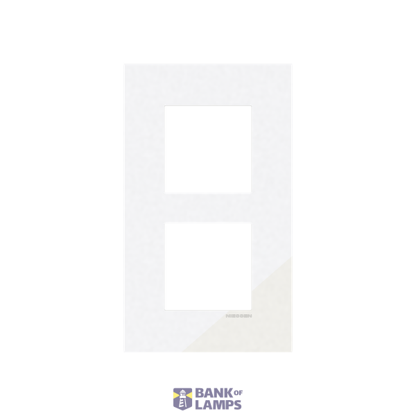 Frame 2-gang / 2+2-modules - Niessen logo - S - Tacteo White image 1