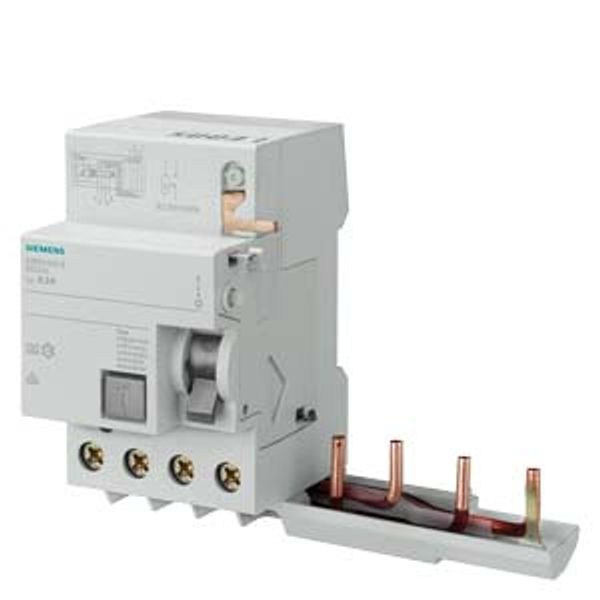 RC unit, 4-pole, type AC, In: 63 A, 300 mA, Un AC: 400 V, for 5SL4 image 1