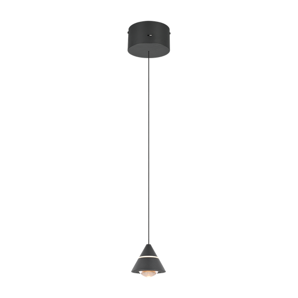 Romeo LED pendant 1-pc matt black image 1