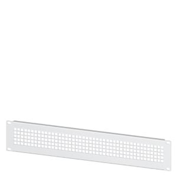 SIVACON, cover for 19 frame, ventilated, 2HU, RAL 7035 image 2