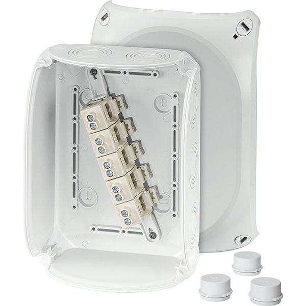 Cable box IP66, BM5, 4-10 mm², 5 poles, input M25/32/40, Gray (DK 1610 G) image 3