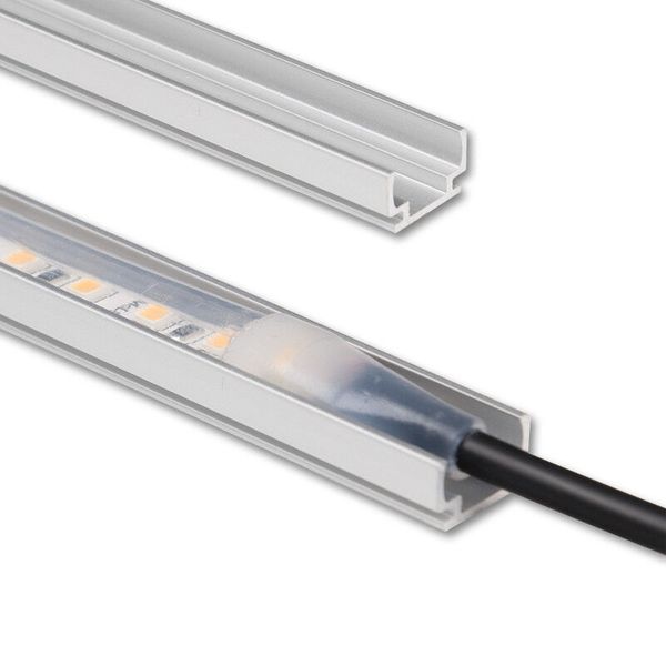 Attached aluminum profile PL2 15x8mm without diffuser 2m image 1