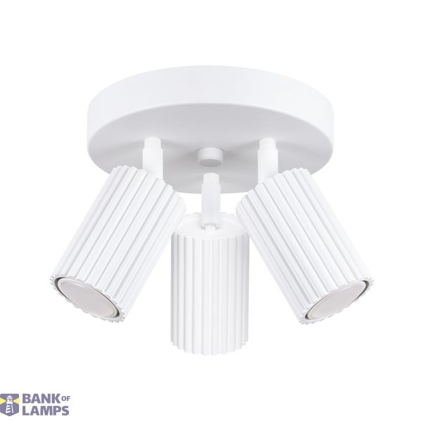 CARBON CEILING LAMP, REFLECTORS ON A ROUND ROSECAKE, 3XGU10, LIVING ROOM image 2