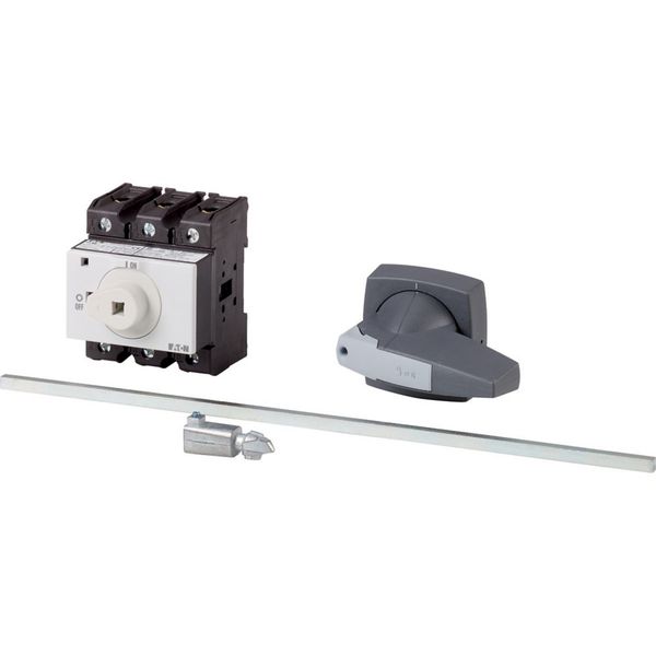 Main switch, P3, 63 A, rear mounting, 3 pole, STOP function, with black rotary handle and lock ring (K series), Lockable in the 0 (Off) position, With image 4