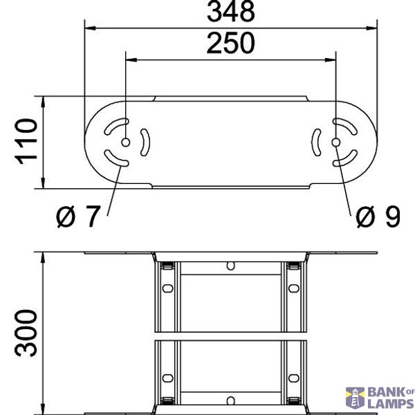 Adjustable bend element for cable ladder 110x300 Steel Hot-dip galvani image 2
