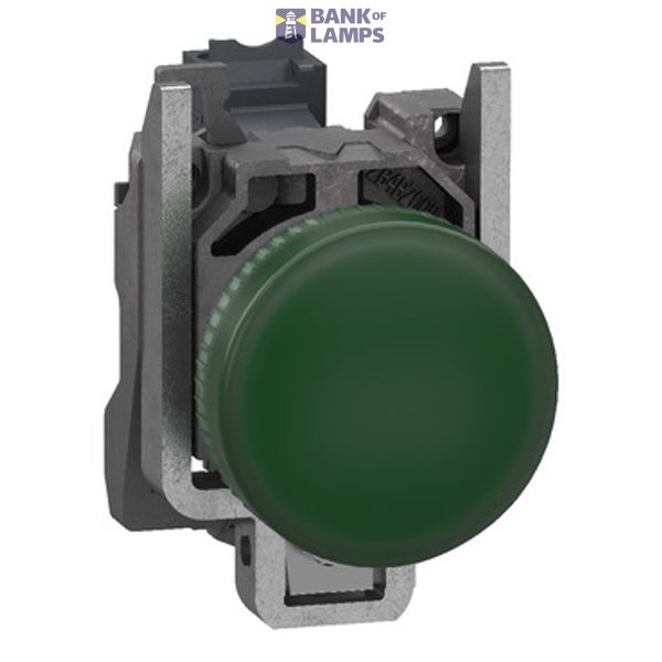 Metal pilot light 110V green Push-in image 1