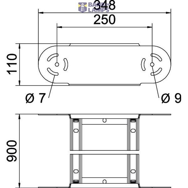 Adjustable bend element for cable ladder 110x900 Steel Hot-dip galvani image 2