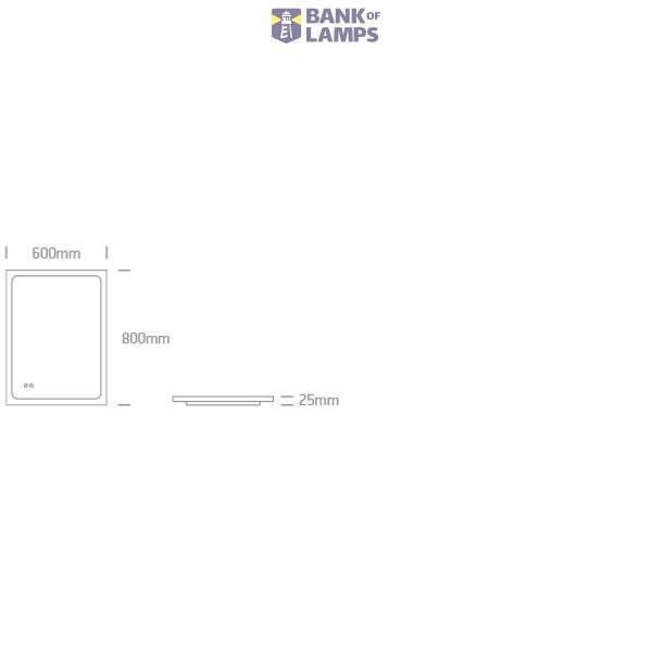 SQUARE MIRROR 20W CCTV IP44 230V DIMMABLE image 2