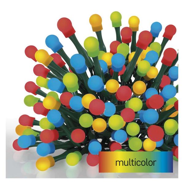 LED Christmas cherry chain – balls, 20 m, outdoor and indoor, multicolour, programmes image 1