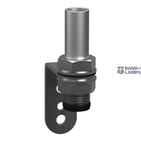 L bracket with 100mm Alu D25mm pole image 1