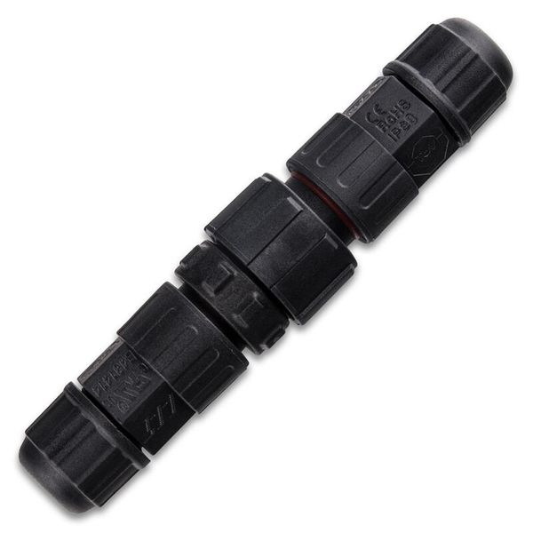 Plug connector + socket, IP67, soldering, M16, 2-pin image 1