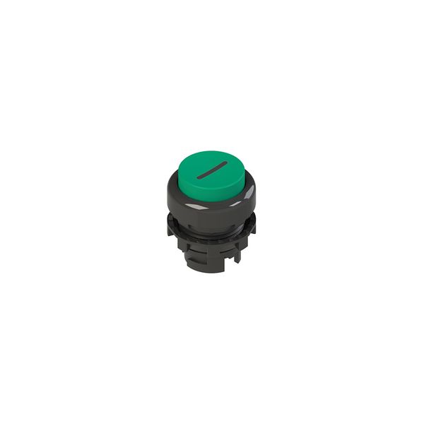 Spring-return green projecting pushbutton with marking image 2