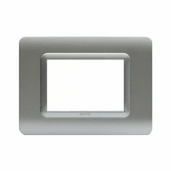 44 MOULDED FR.PLATE MATT SILVER  3M image 1