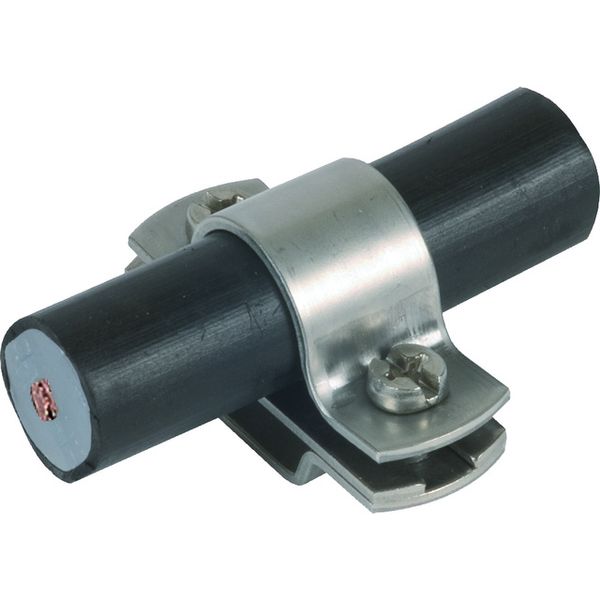 Conductor holder for HVI Conductor D 20mm w. slotted hole 16x6.5mm, St image 1