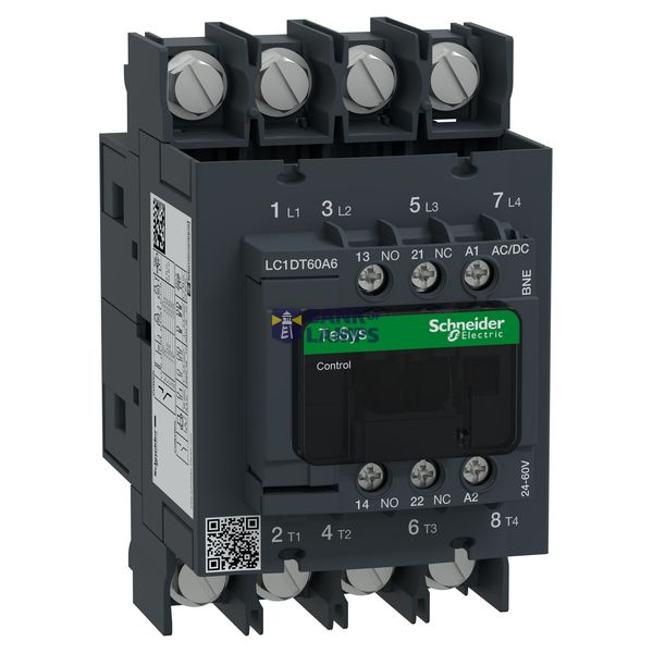 TeSys CTR 4P60A AC3NO+NC24-60V ACDC LUGS image 1