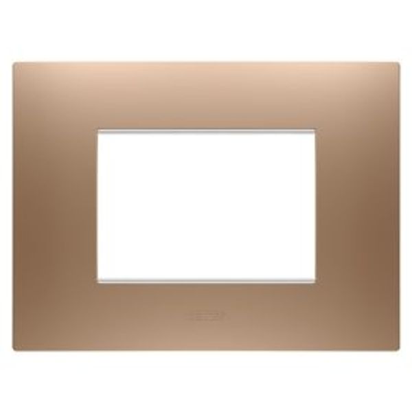 EGO PLATE - IN PAINTED TECHNOPOLYMER - 3 MODULES - SOFT COPPER - CHORUSMART image 1