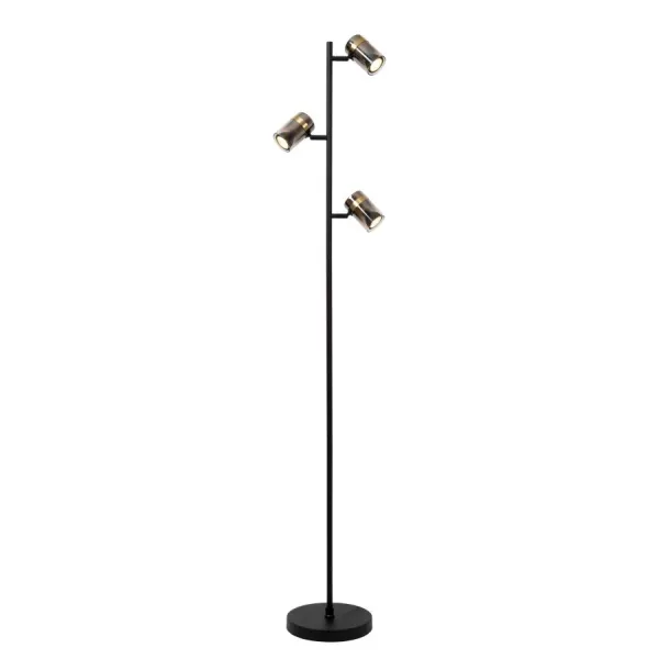 Lucide UPTON - Floor lamp - 3xGU10 - Smoke Grey image 1