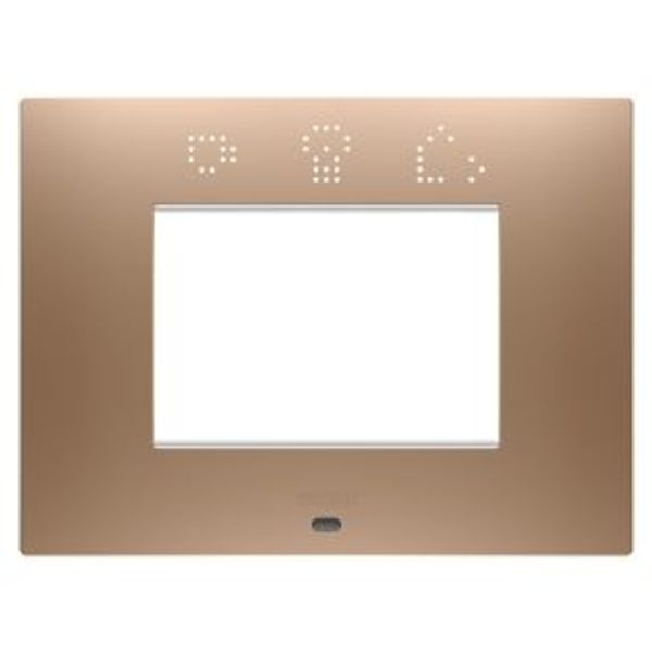 EGO SMART PLATE - IN PAINTED TECHNOPOLYMER - 3 MODULES - SOFT COPPER - CHORUSMART image 1