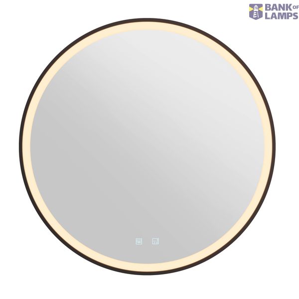 TRUKKO 80 mirror Ø 80 cm, chrome, black edge image 2