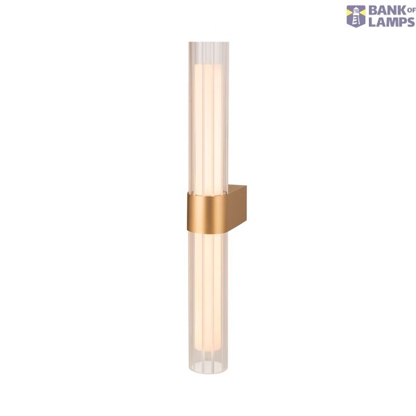 LYGANT double, wall-mounted light, 3000K, 11W, brass image 1