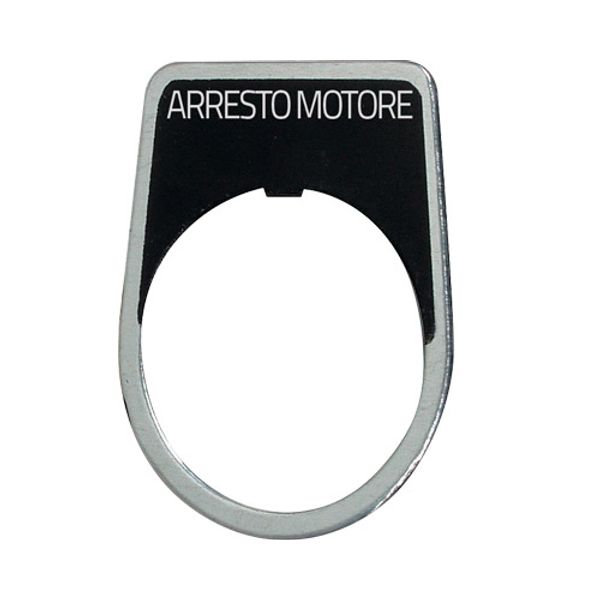 Legend plate "ARRESTO MOTORE" image 1