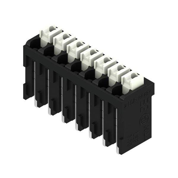 Printed circuit board terminals, 3.50 mm, Number of poles: 7, 180°, Solder pin length (l): 1.5 mm, black, PUSH IN with actuator, Clamping range, max. : 1.5 mm², Tube image 4